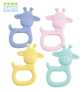 Saro Baby Massaggiagengive in silicone Giraffe Party