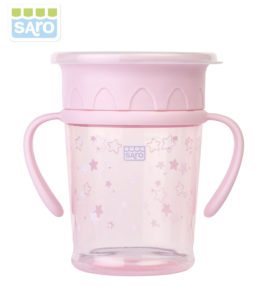 Saro Baby Bicchiere antigoccia Amazing Cup rosa