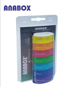 Anabox portapillole 1X7 giorni arcobaleno blister