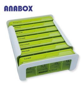 Anabox portapillole 7 giorni verde