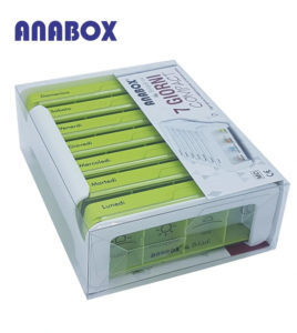 Anabox portapillole 7 giorni verde blister