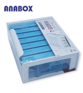 Anabox portapillole 7 giorni turchese blister