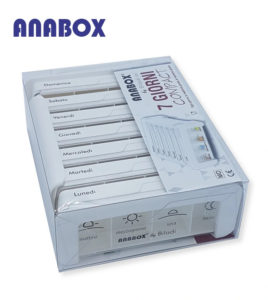 Anabox portapillole 7 giorni bianco blister