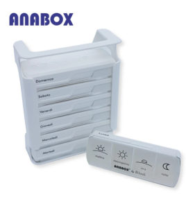 Anabox portapillole 7 giorni bianco verticale