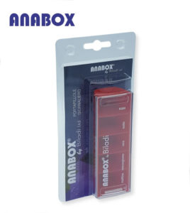 Anabox portapillole giornaliero rosso blister